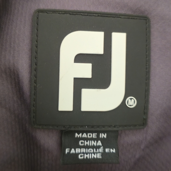 FootJoy FJ Performance Quarter Zip Tunnel Pocket Jacket Black Grey M - Picture 2 of 14